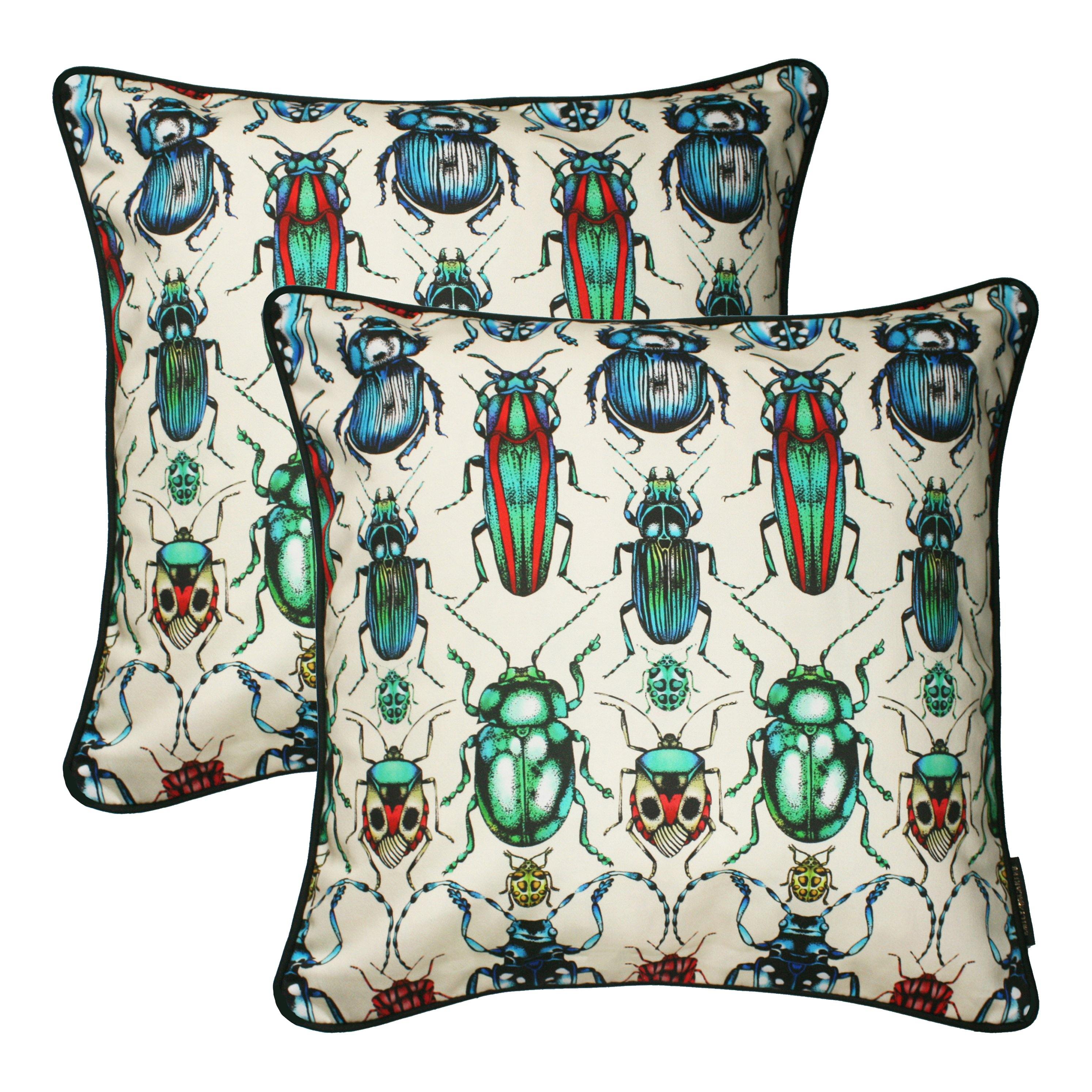 The Tropical Beetle Cushion Set | 45x45cm - Emily Carter London