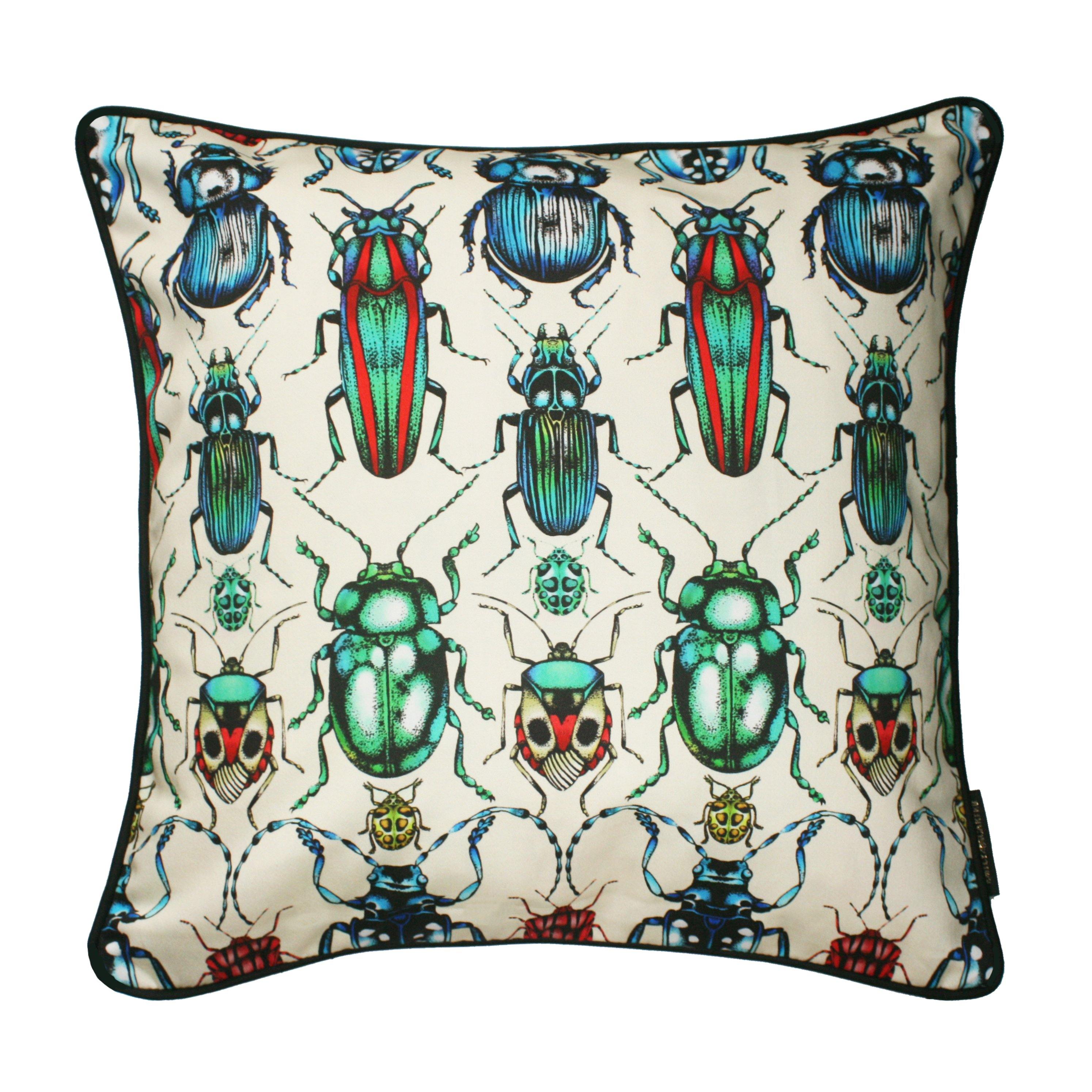 The Tropical Beetle Cushion | 45x45cm - Emily Carter London