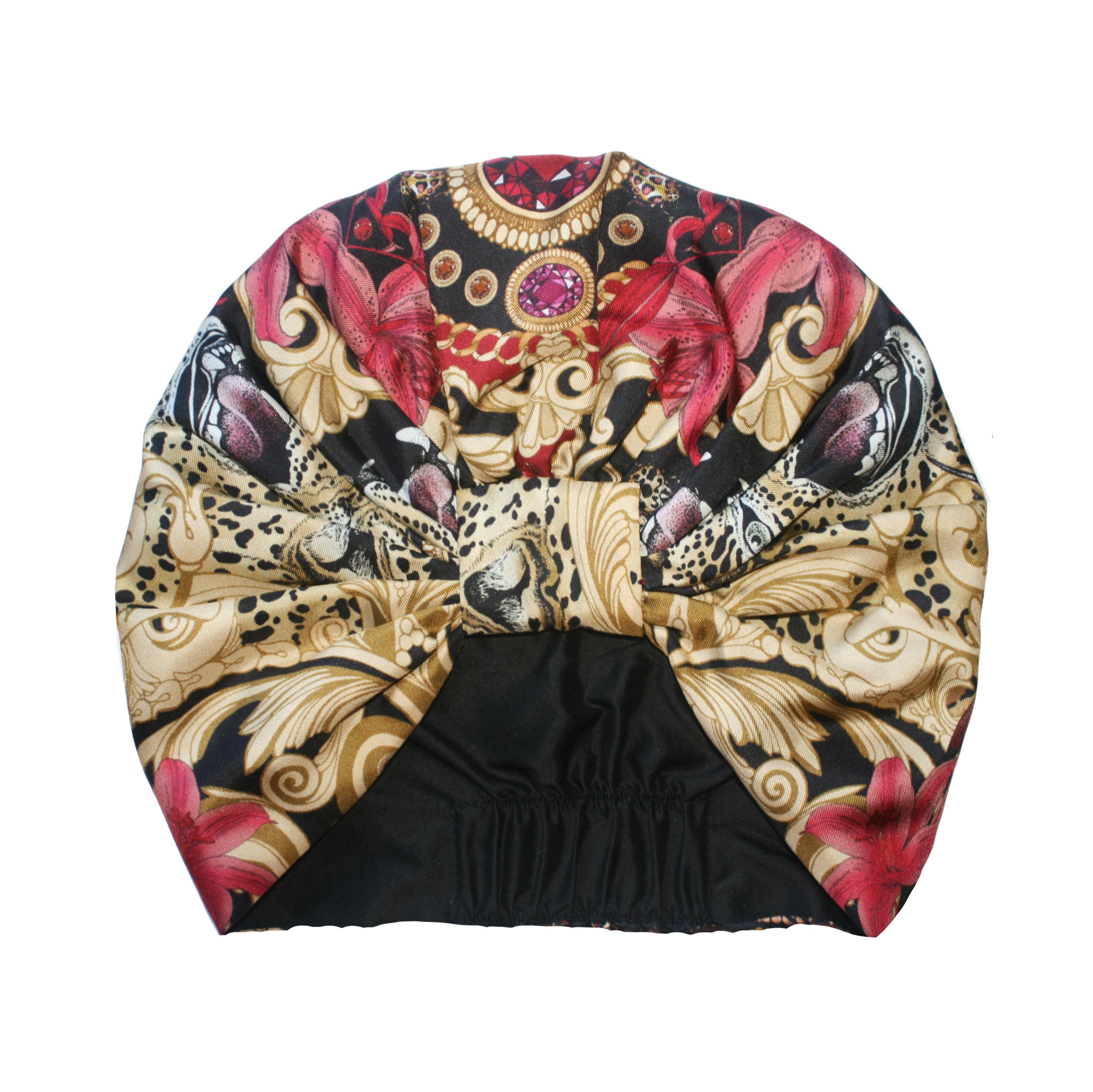 The Leopard Baroque Silk Turban