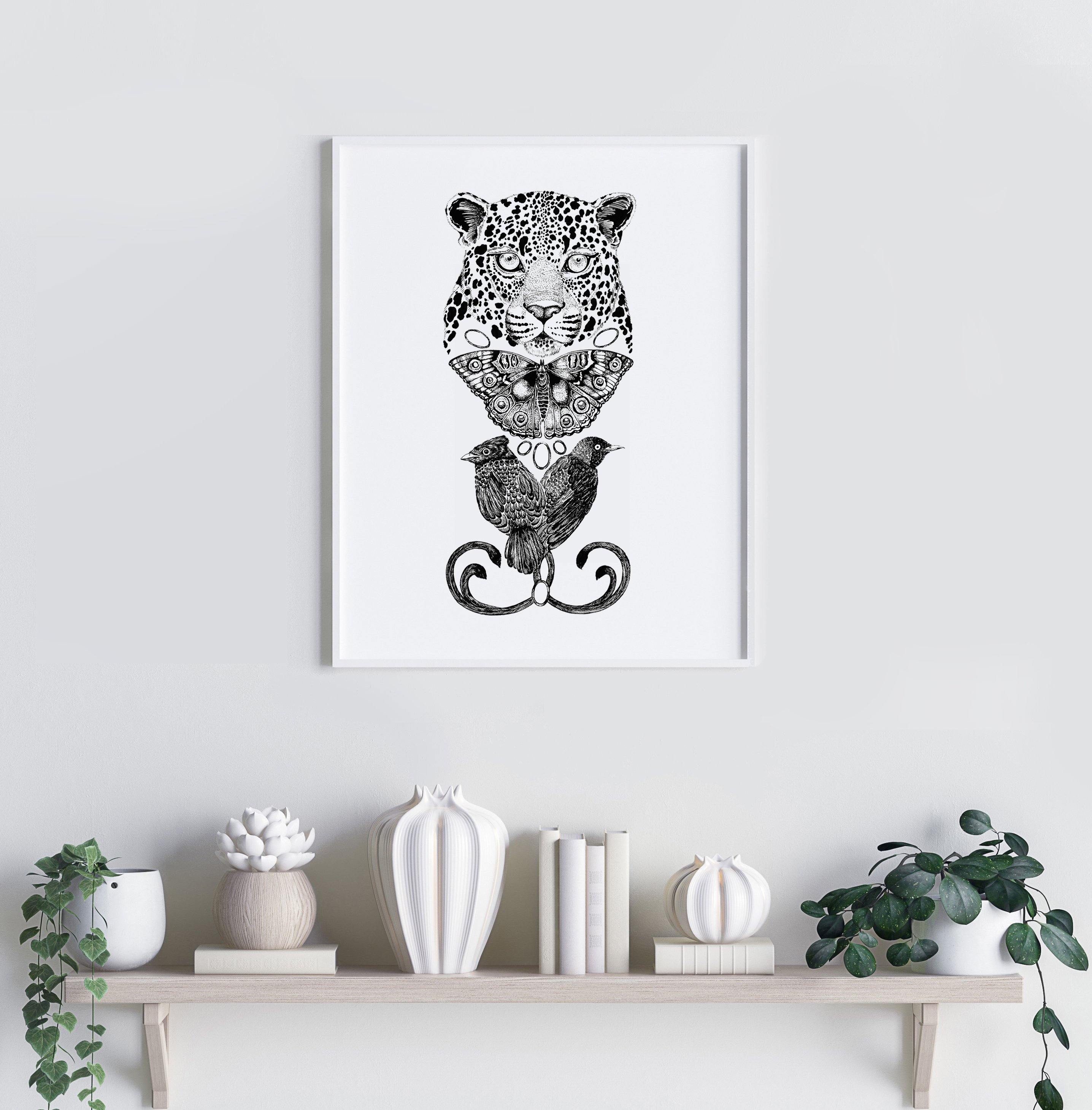 'The Tropical Leopard' Fine Art Print - Emily Carter London