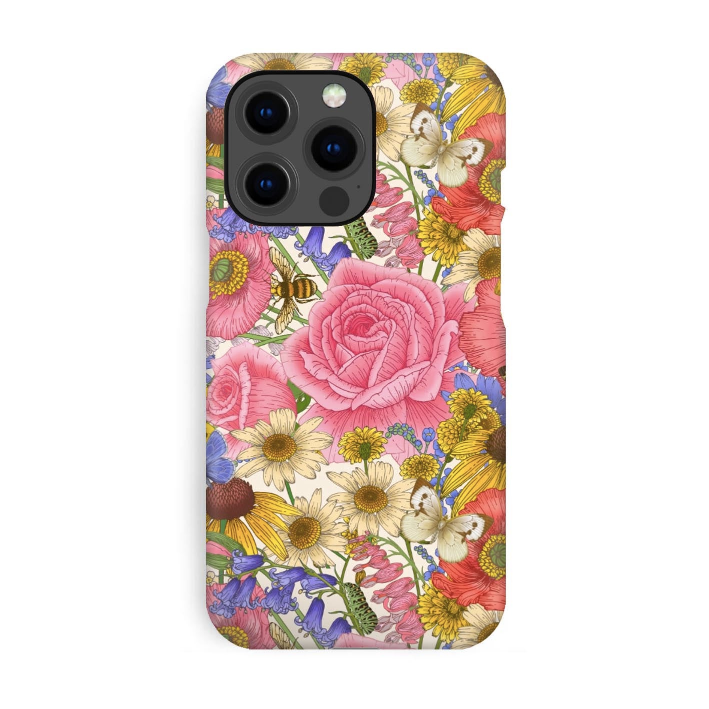 Luxury Phone Case - Rose & Bluebell