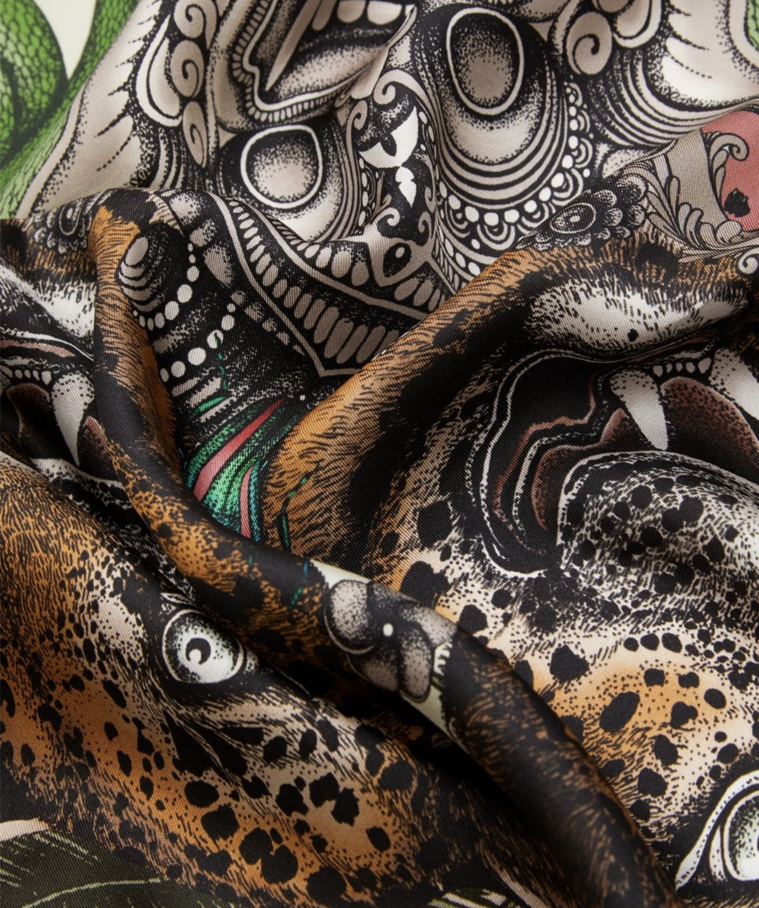 The Balinese Jungle Silk Scarf | 90x90cm