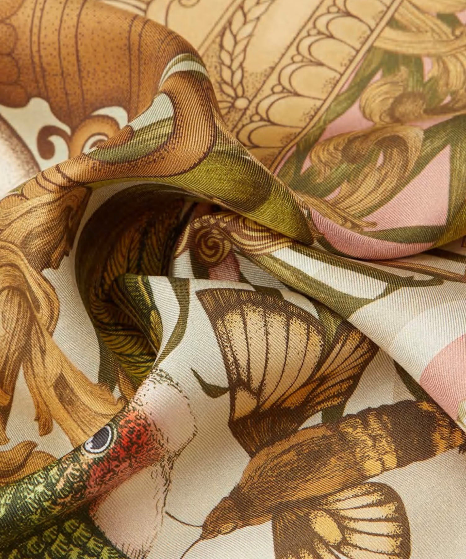 The Nautilus & Hummingbird Silk Scarf | 90x90cm