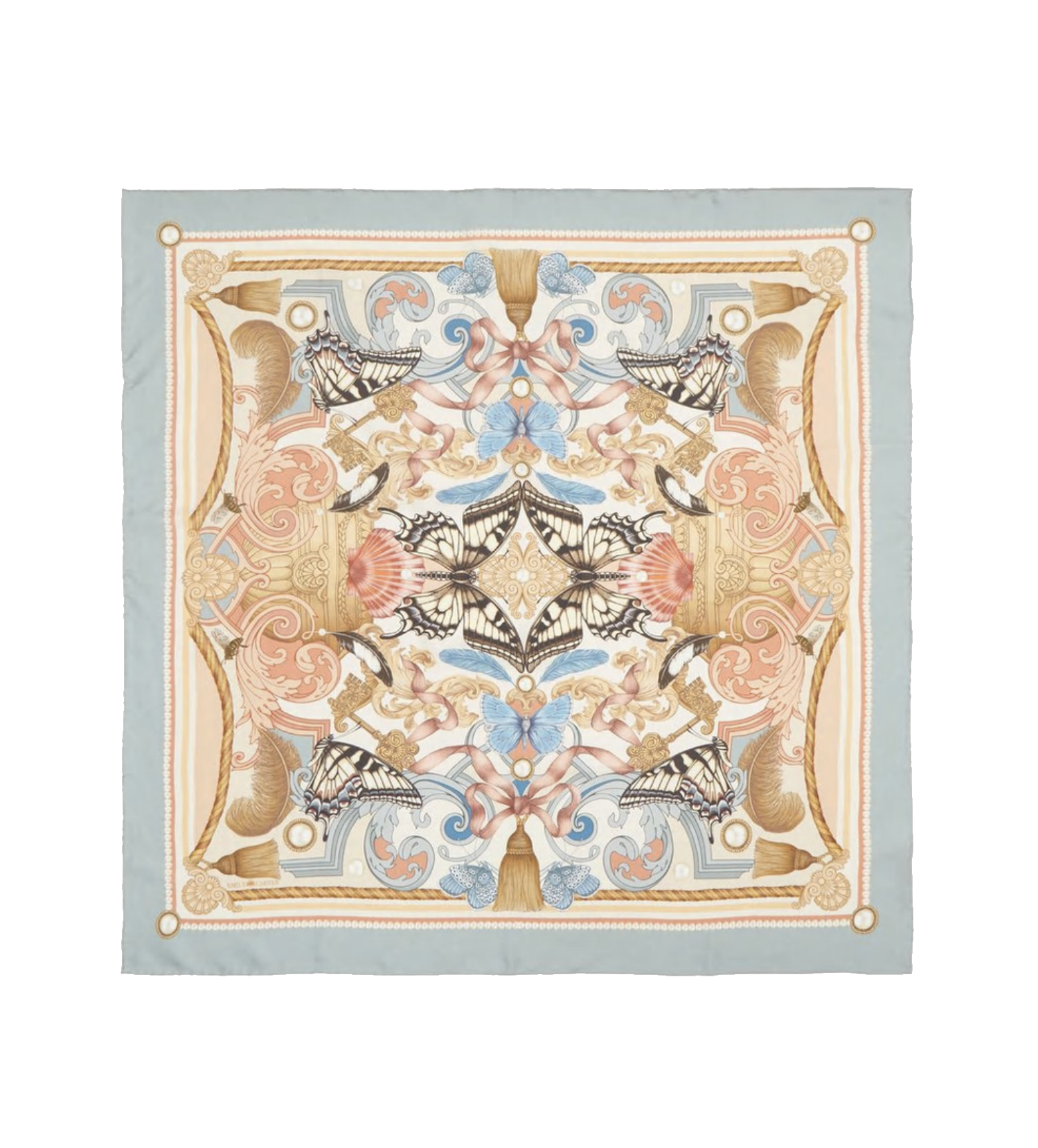 The Baroque Butterfly Silk Scarf | 65x65cm