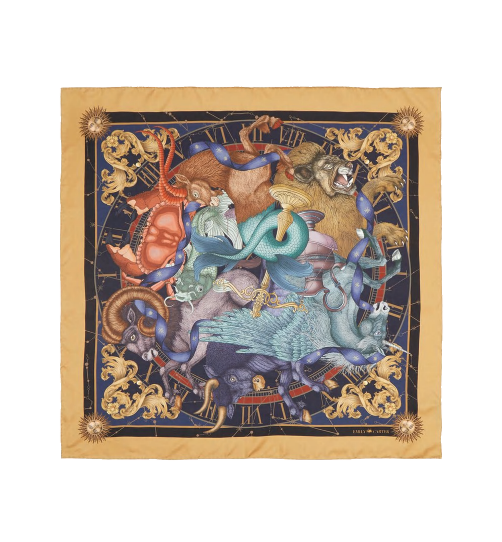 The Astrology Silk Scarf | 90x90cm