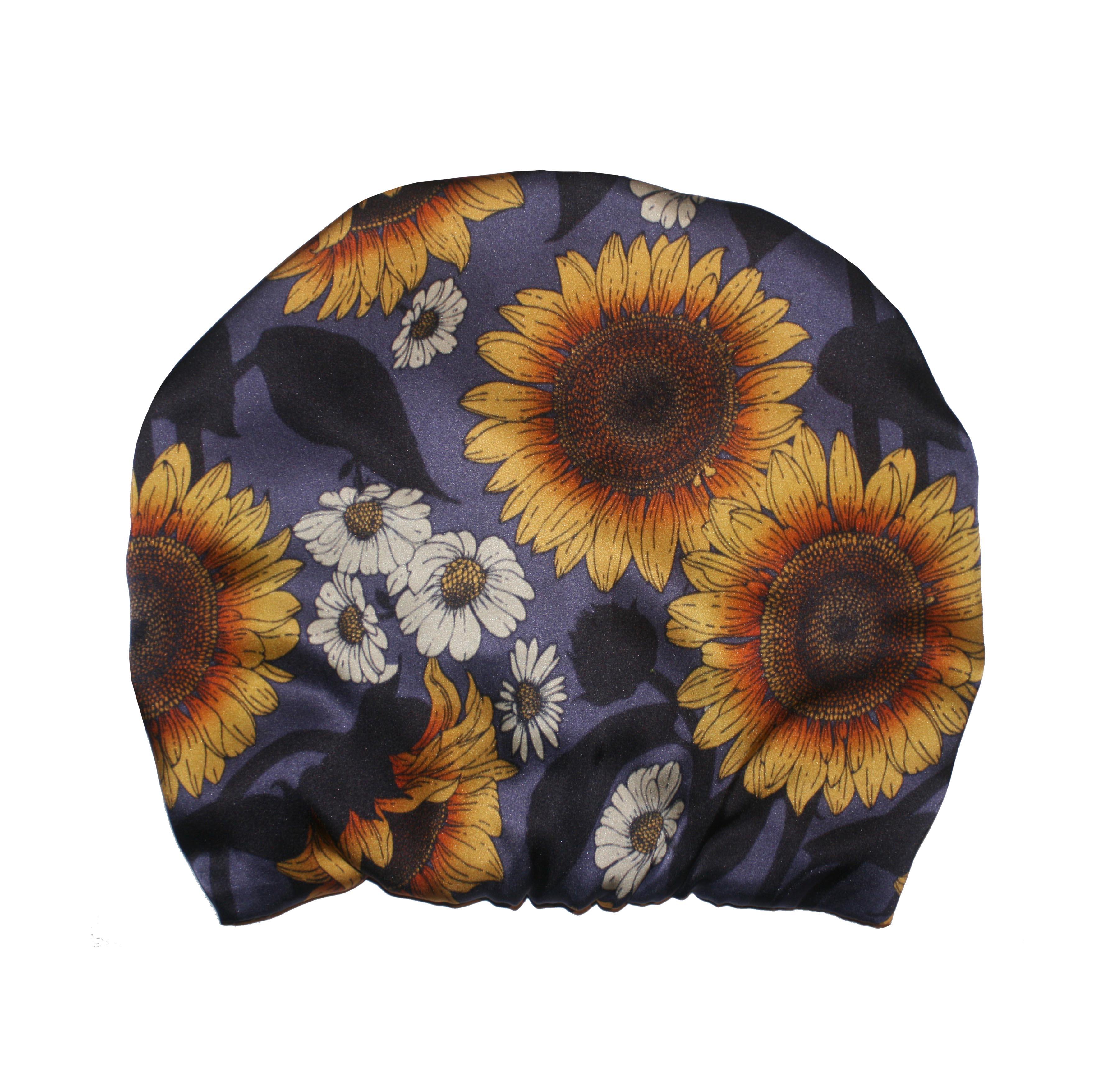 The Sunflower Garden Silk Turban - Emily Carter London