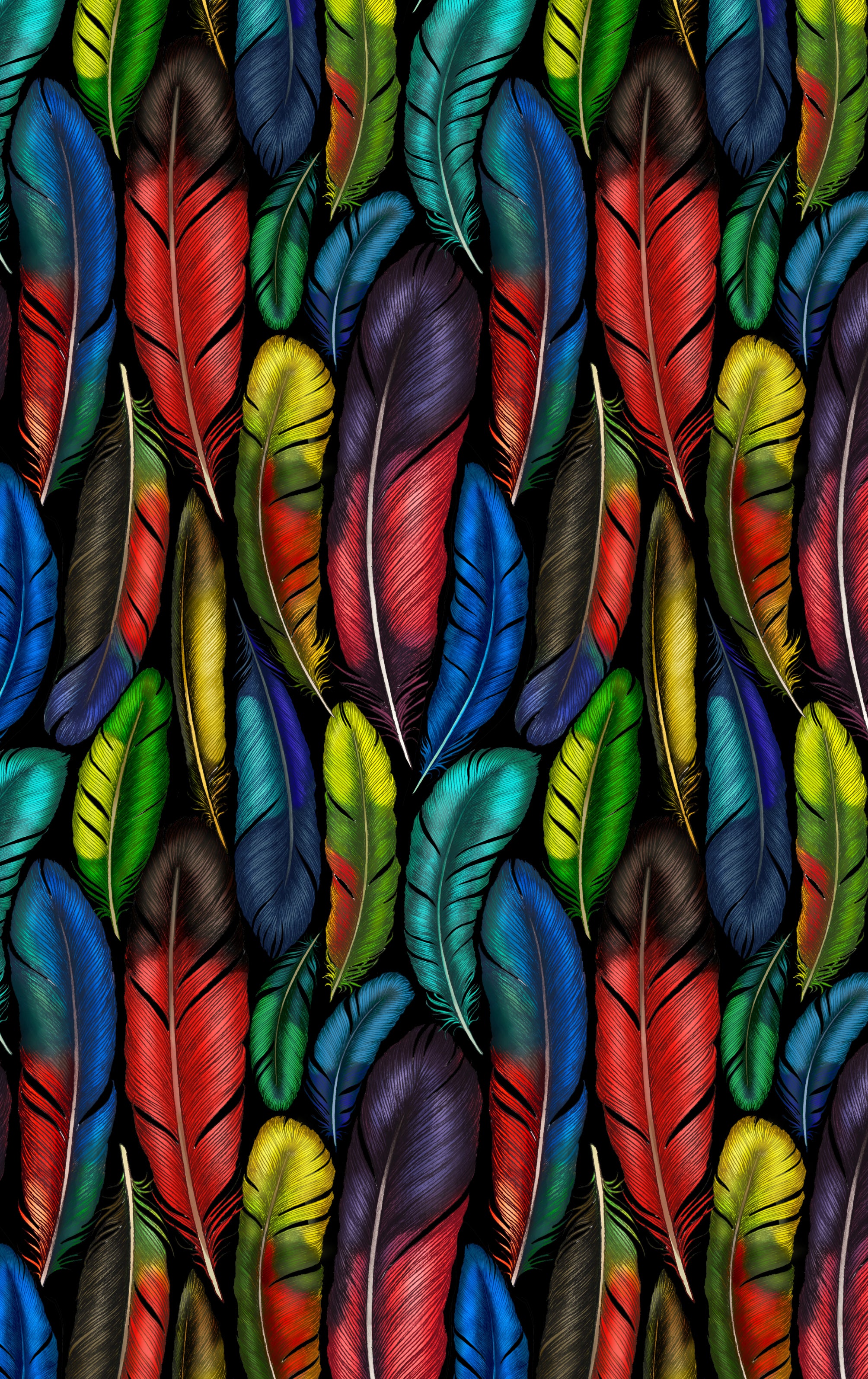 Tropical Feather Wallpaper