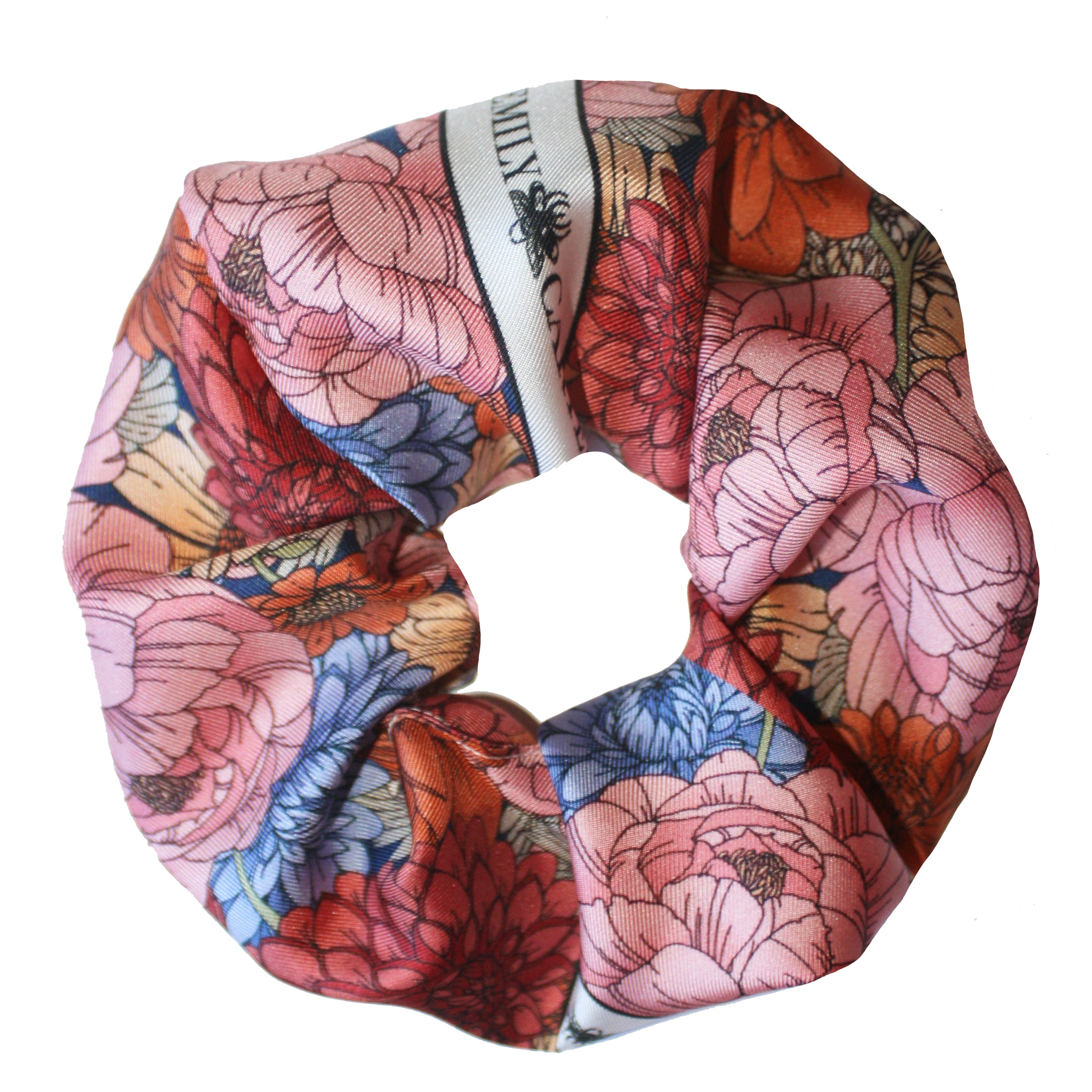 Large Silk Scrunchie - Antique Floral
