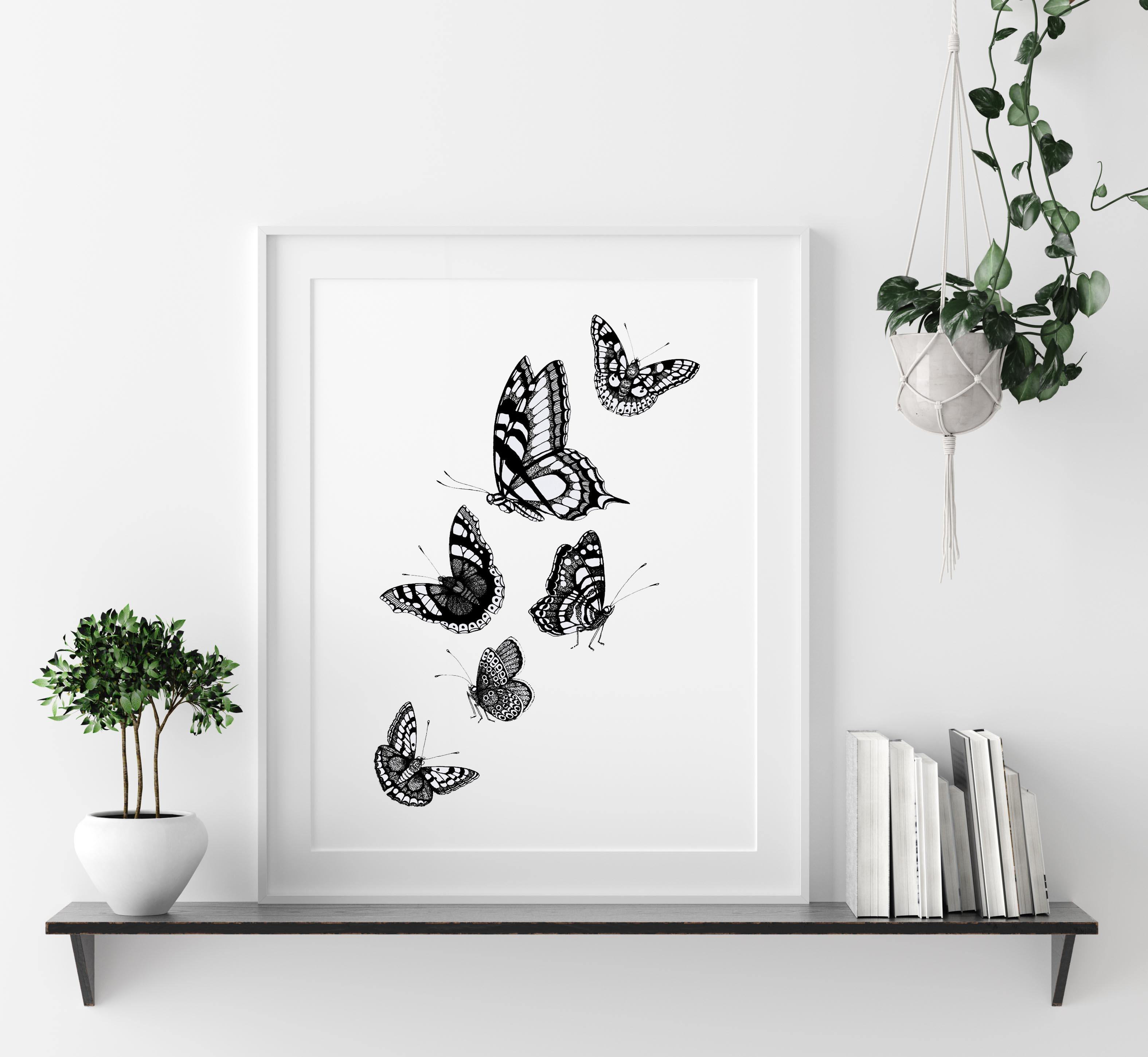 'British Butterflies' Fine Art Print - Emily Carter London
