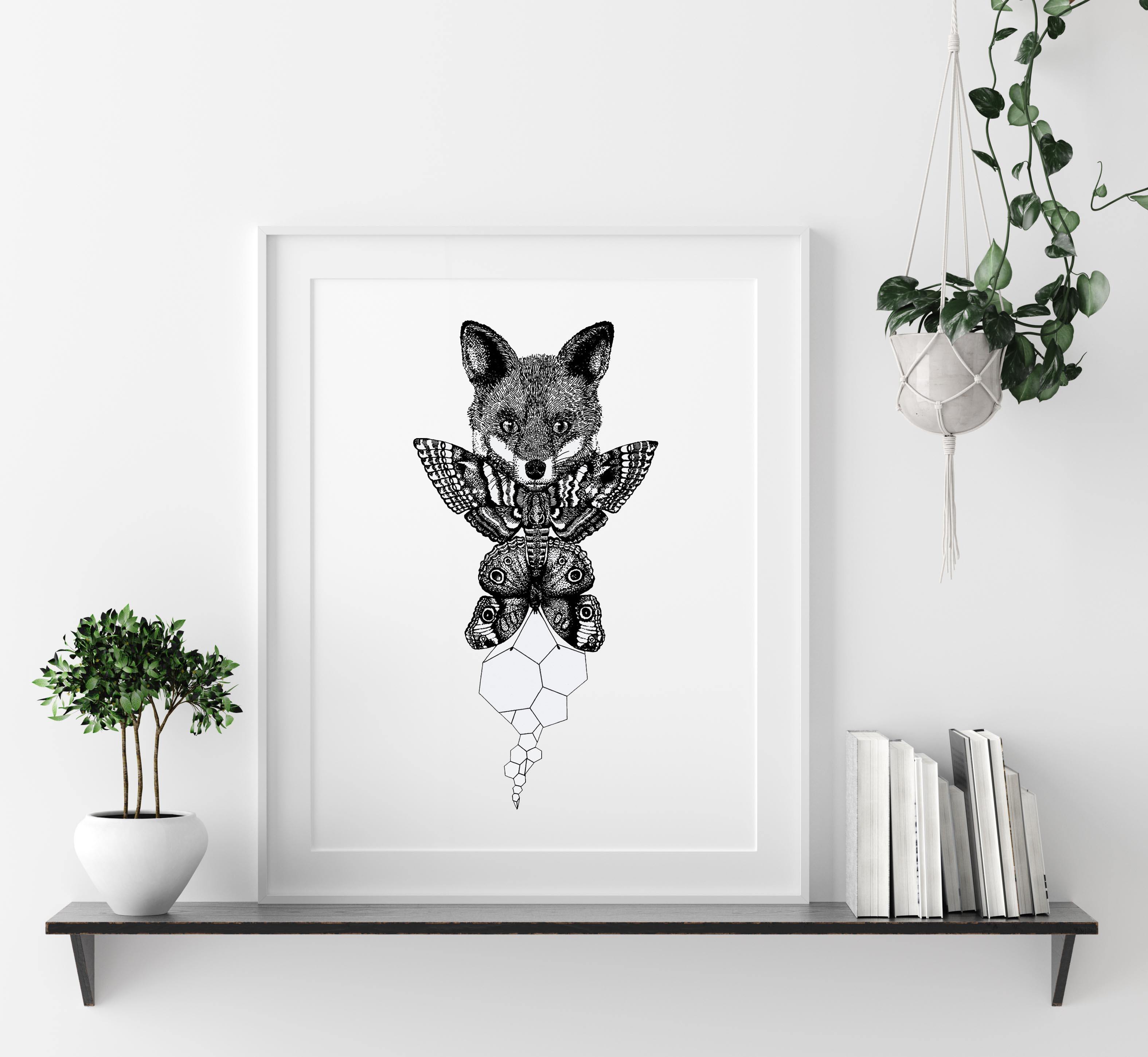 'The Fox' Fine Art Print - Emily Carter London
