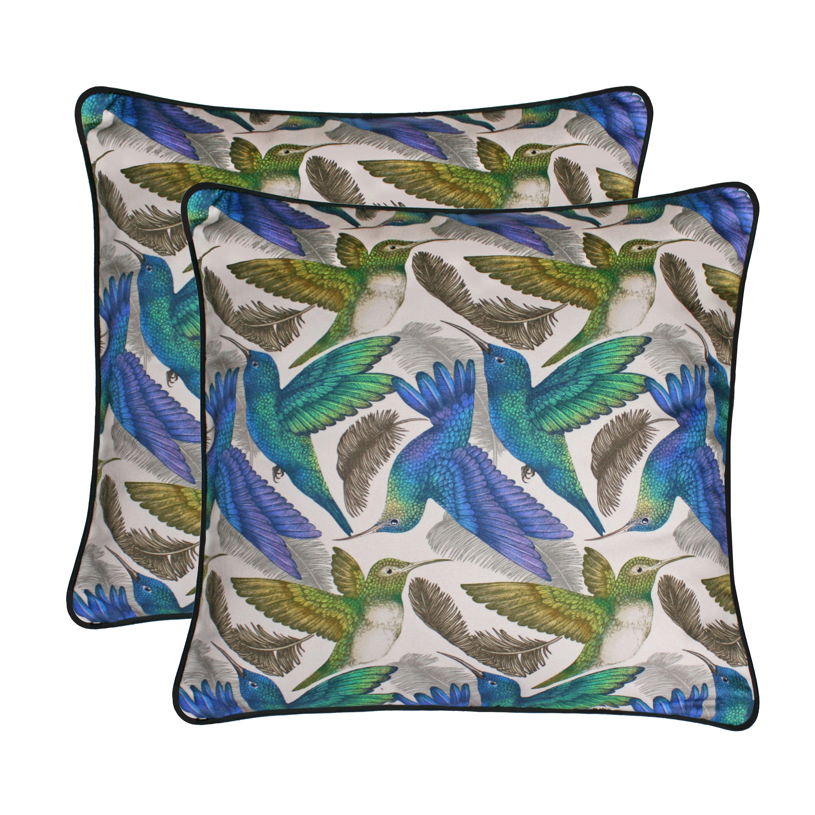 The Tropical Hummingbird Cushion Set | 45x45cm