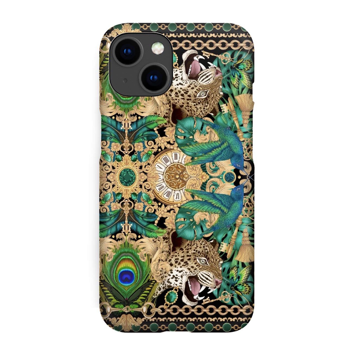 Luxury Phone Case - Emerald & Jaguar