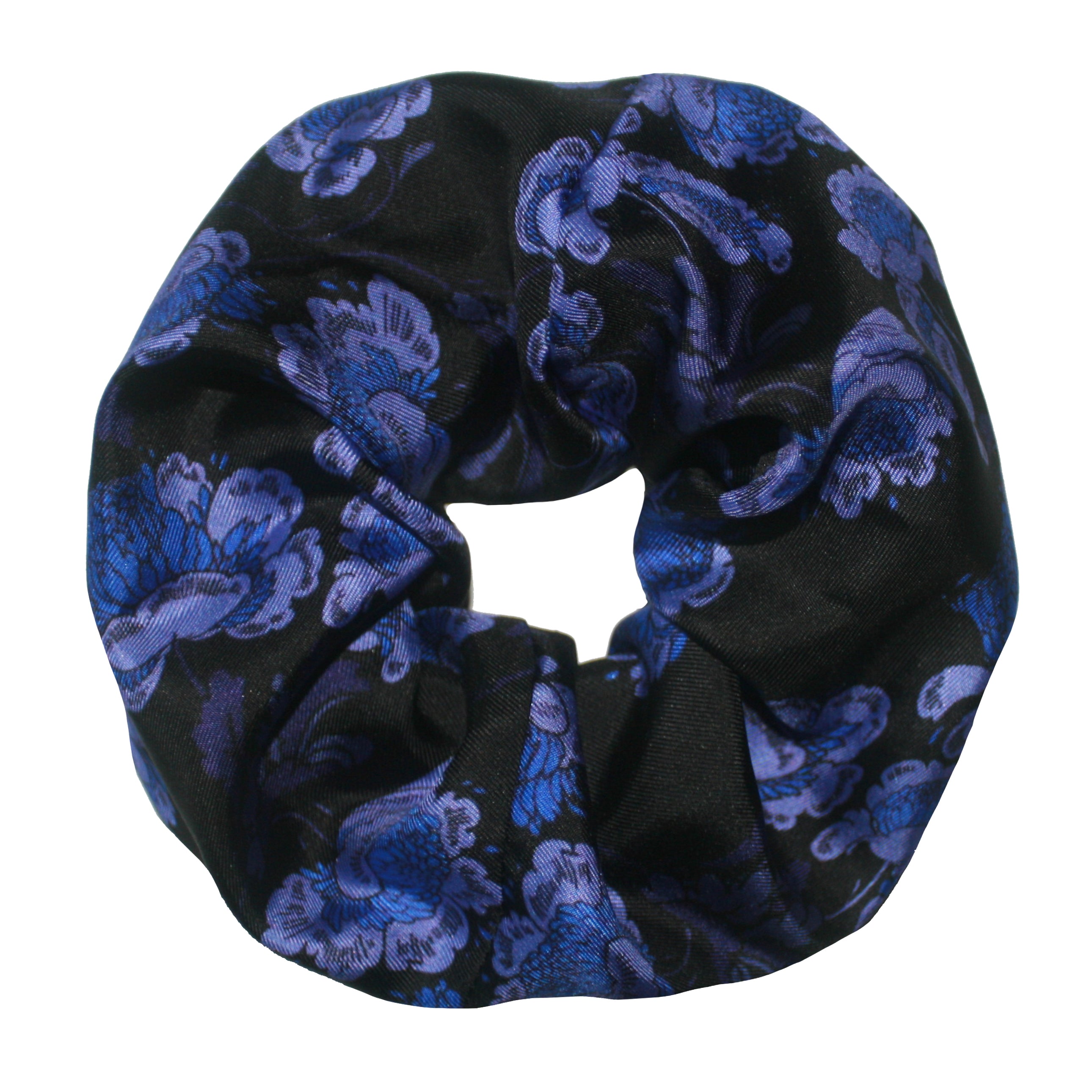 Large Silk Scrunchie - Oriental Floral