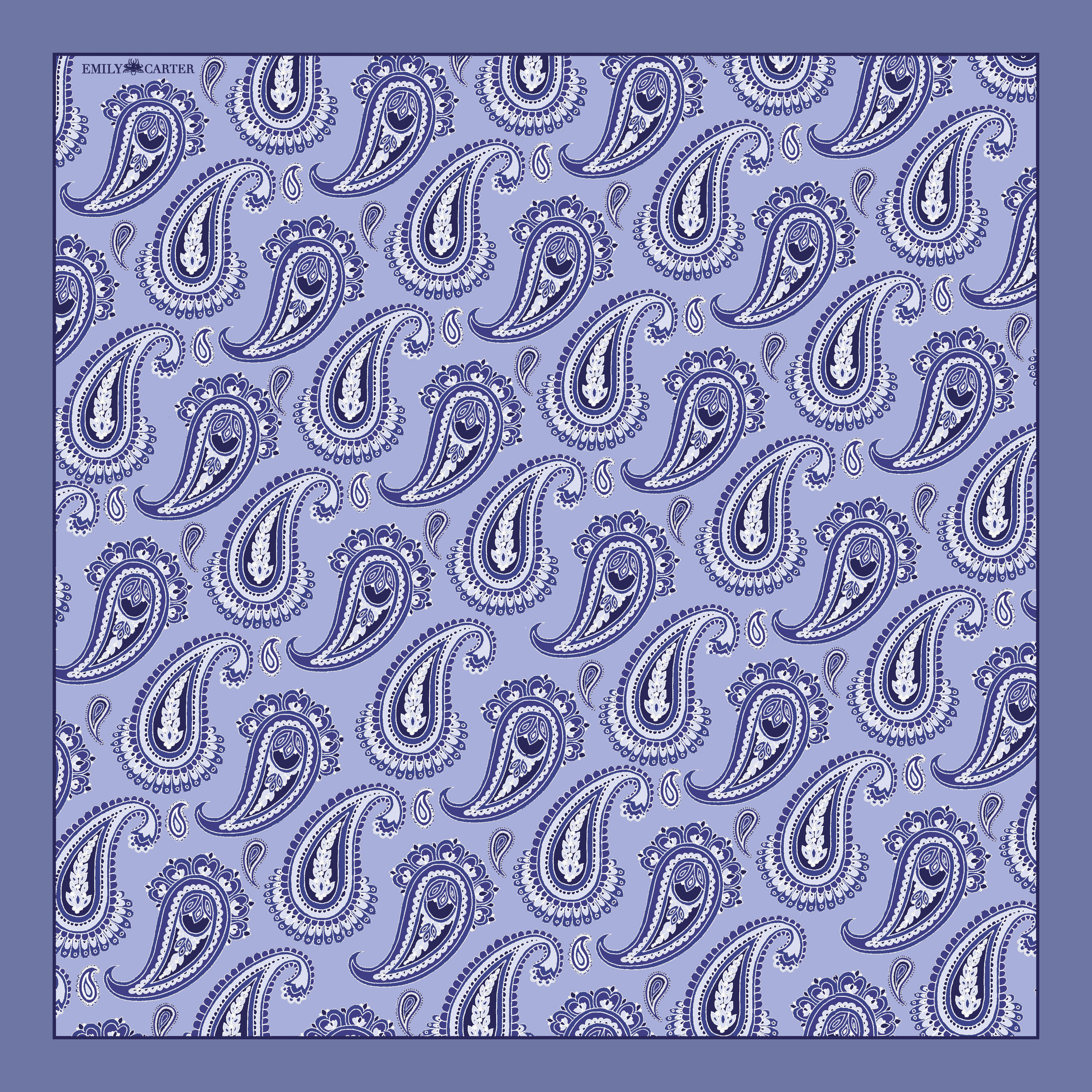 The Paisley Pocket Square - Grey [Preorder]