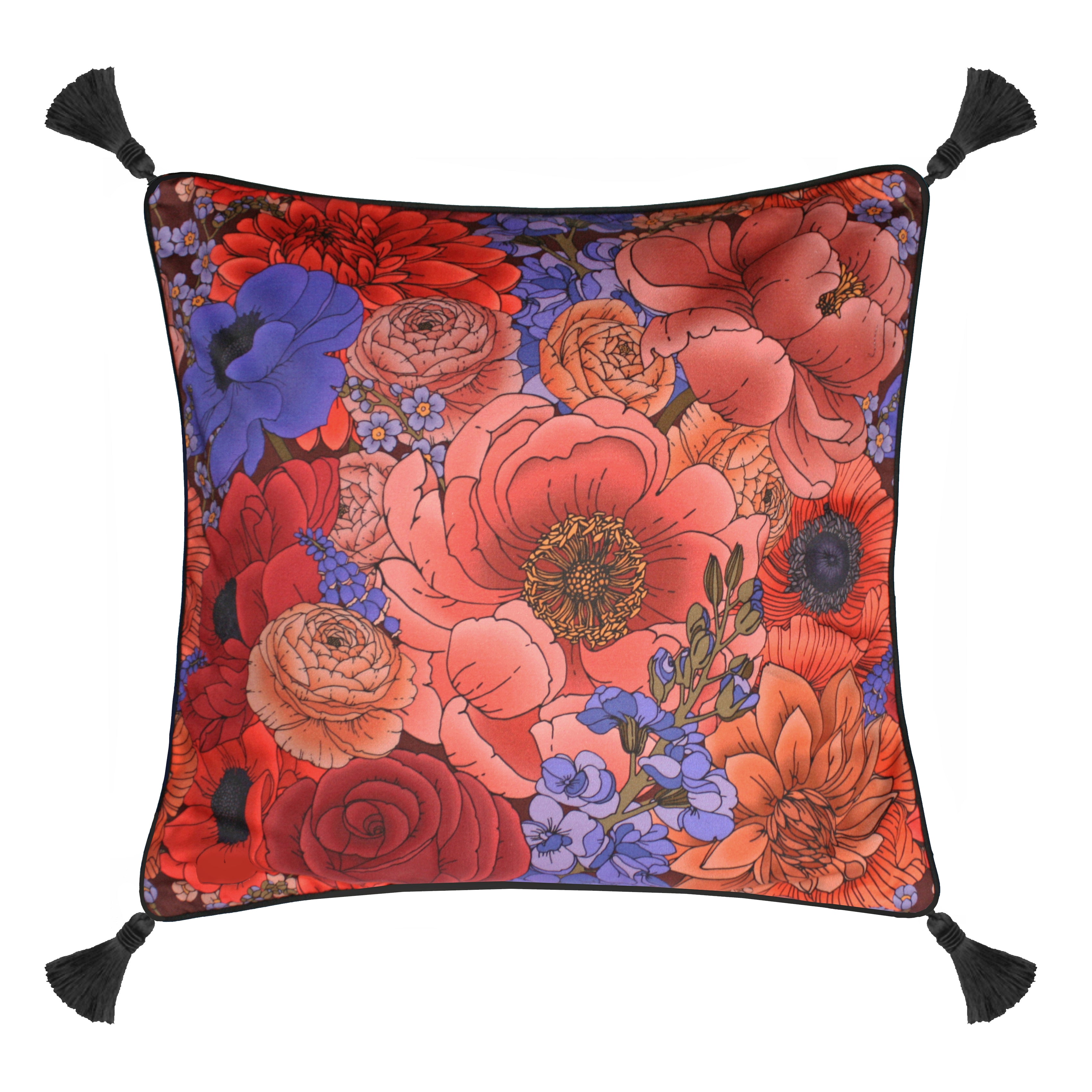 The Winter Floral Cushion Tassels | 45x45cm